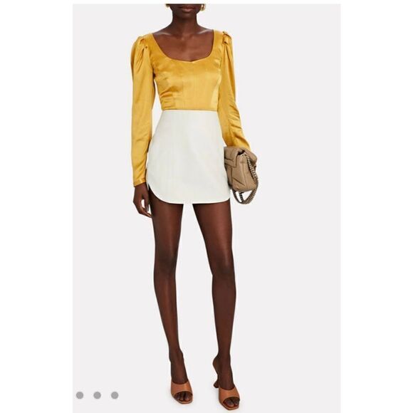 Intermix Gold Vivienne Satin Corset Top‎ - Picture 3 of 8